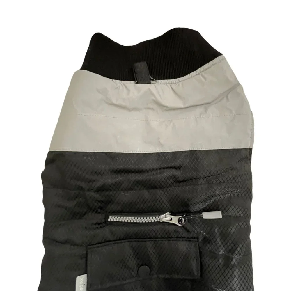 NWOT Top Paw Black With Reflective Fleece Lined Insulated Filled Winter Vest M